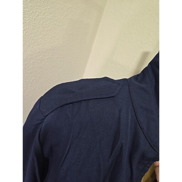 USAF Air Force Mens 42XL Lightweight Jacket Lined Navy Blue Military Embroidered - Picture 5 of 9